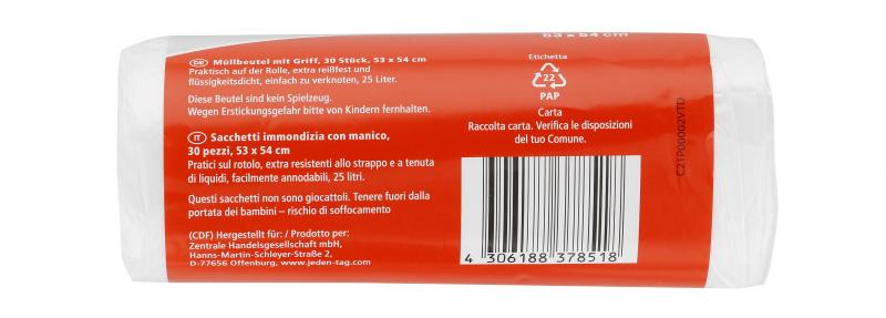 Jeden Tag Müllbeutel mit Griff 25 Liter